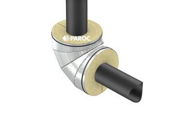 Tehnosüsteemides torupõlvede soojustamisel on lihtne kasutades isolatsioonikomponente PAROC Hvac Bend AluCoat T.